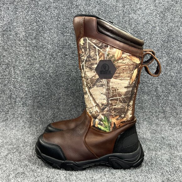 Magellan Snake Shield Armor 3.0 Boots Youth Size 6 Brown Leather Camo Hunting - Picture 5 of 13